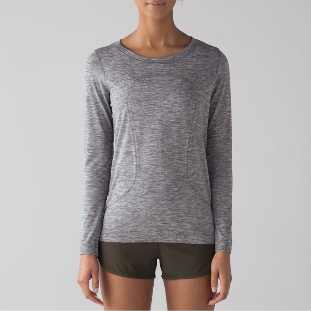 Lululemon Swiftly Tech Long Sleeve Breeze Relaxed Fit Size 2 NWT Slate Grey